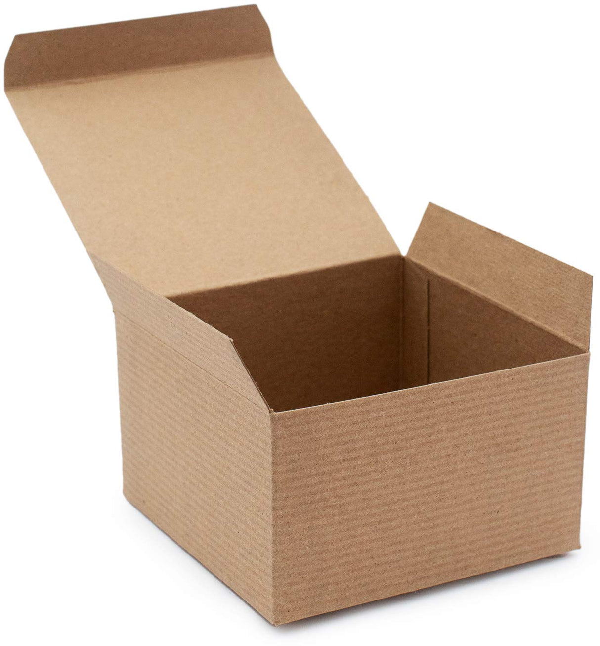 Made in USA 10-Count Recycled Brown Kraft Gift Boxes (5" X 5" X 3") with Tuck Lids for Weddings, Crafting and Baking Packaging Needs