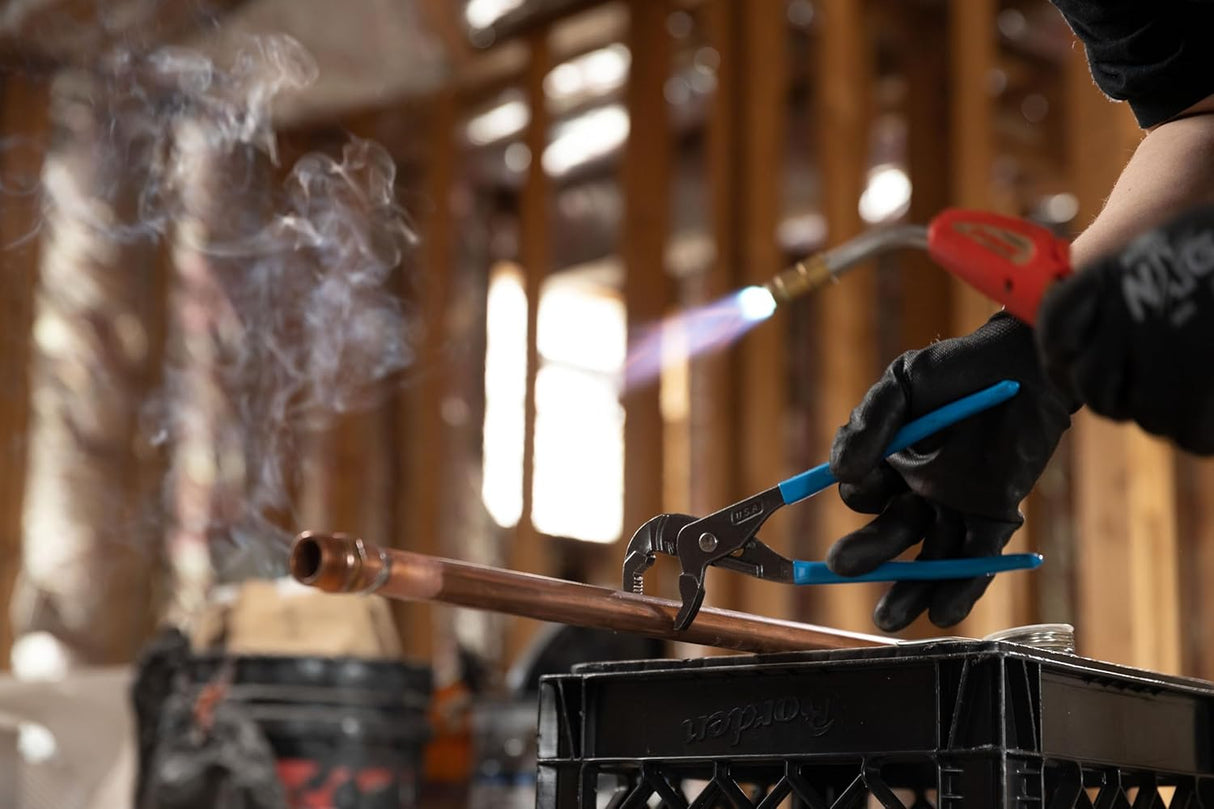 Channellock GL10 GripLock 1-3/4-Inch Jaw Capacity 9-1/2-Inch Utility Tongue and Groove Plier, Blue, 2 Piece Set, 9.5", 12.5", Matte/Unpolished