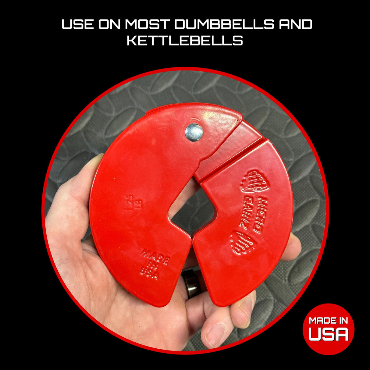Micro Gainz Dumbbell Fractional 1.25lb Weight Plate, Ideal for Micro Loading, (Choose Color) 2 Piece Fractional Weight Plates, Designed for Dumbbell Training, Made In USA