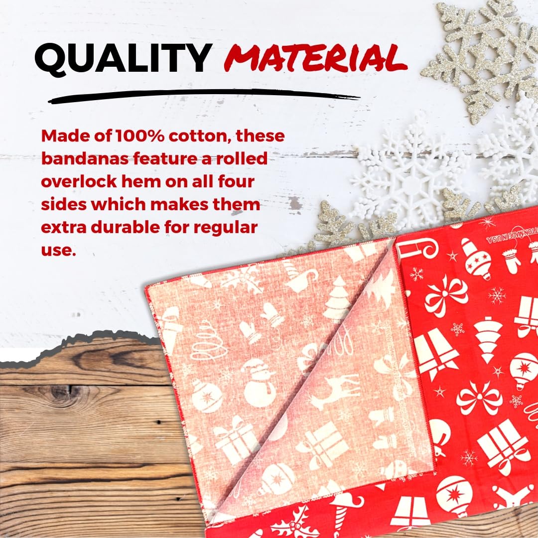 B53 100% Cotton Paisley Bandanas Made in the USA - Stylish Headband, Handkerchief, Scarf - 21 inch x 21 inch