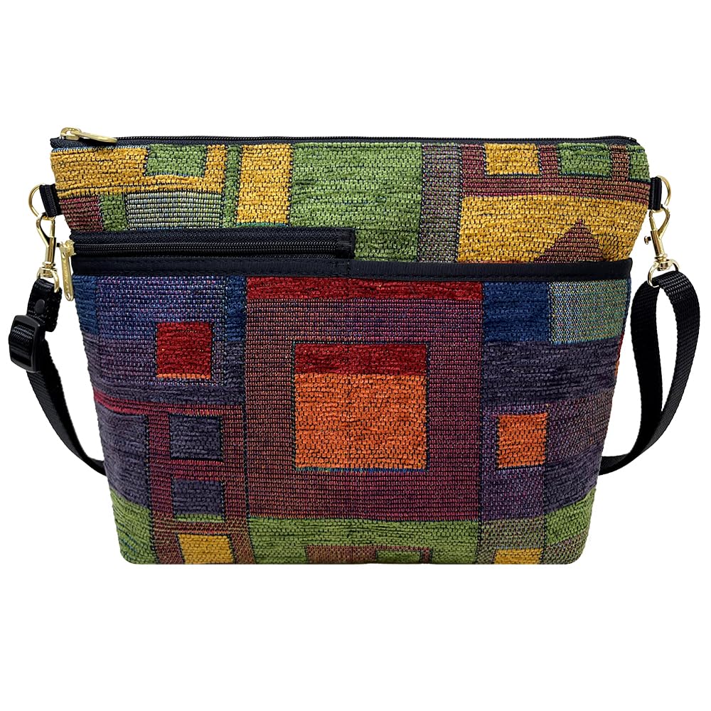 Danny K. Women's Tapestry Bag Shoulder Handbag, Large Zipper Purse Handmade in the USA
