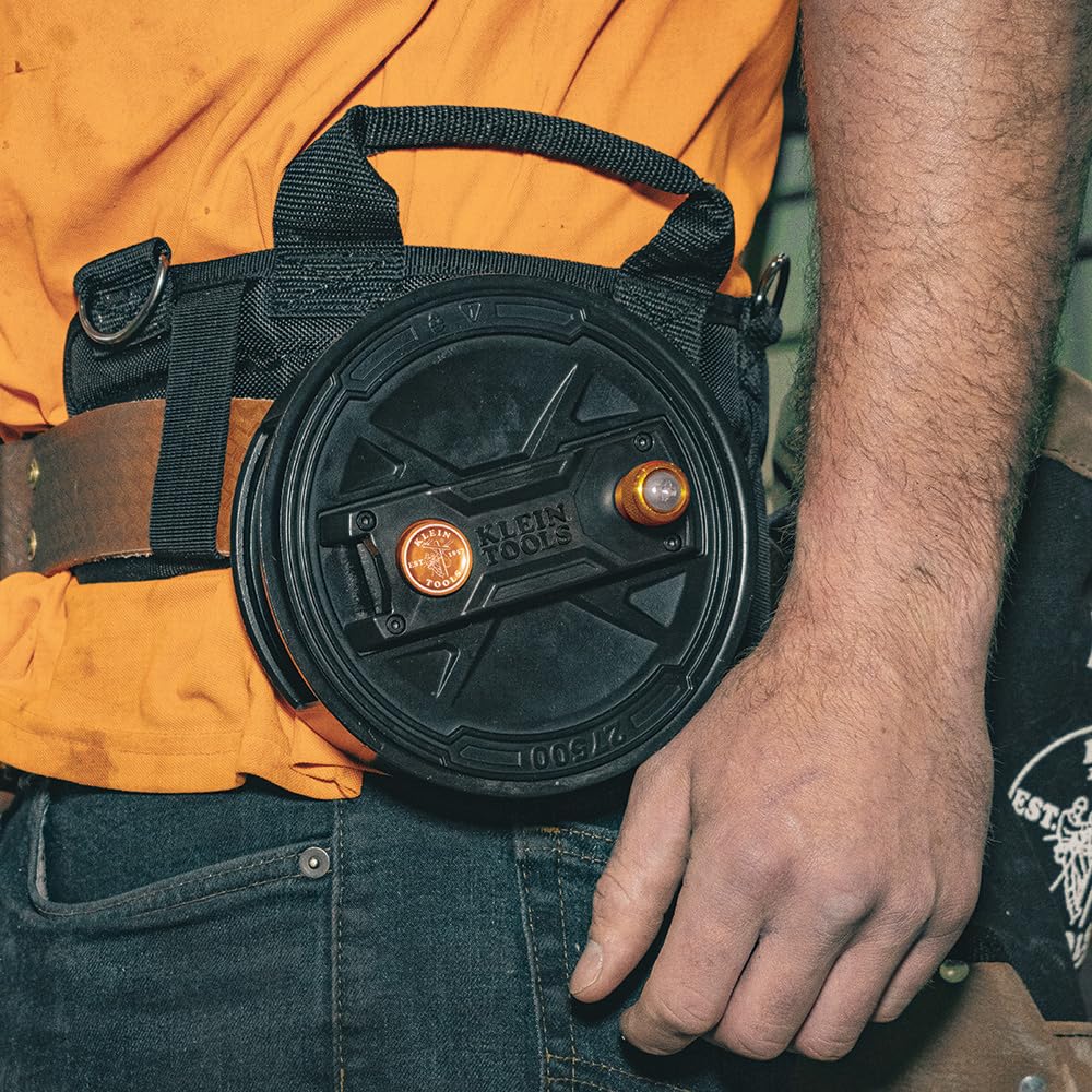 Klein Tools 27400 Tie wire Reel, Made in USA, Lightweight Aluminum, Left Handed and Right Handed with Rewind Knob
