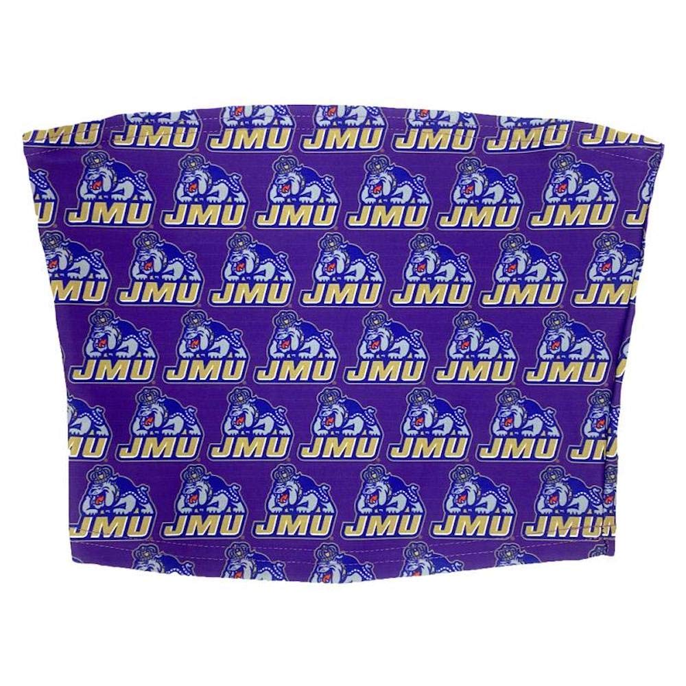 Lojobands Women's Tailgate Outfit College Tube Top Logo All Over Tank Top Crop Made in USA One Size Fits Most