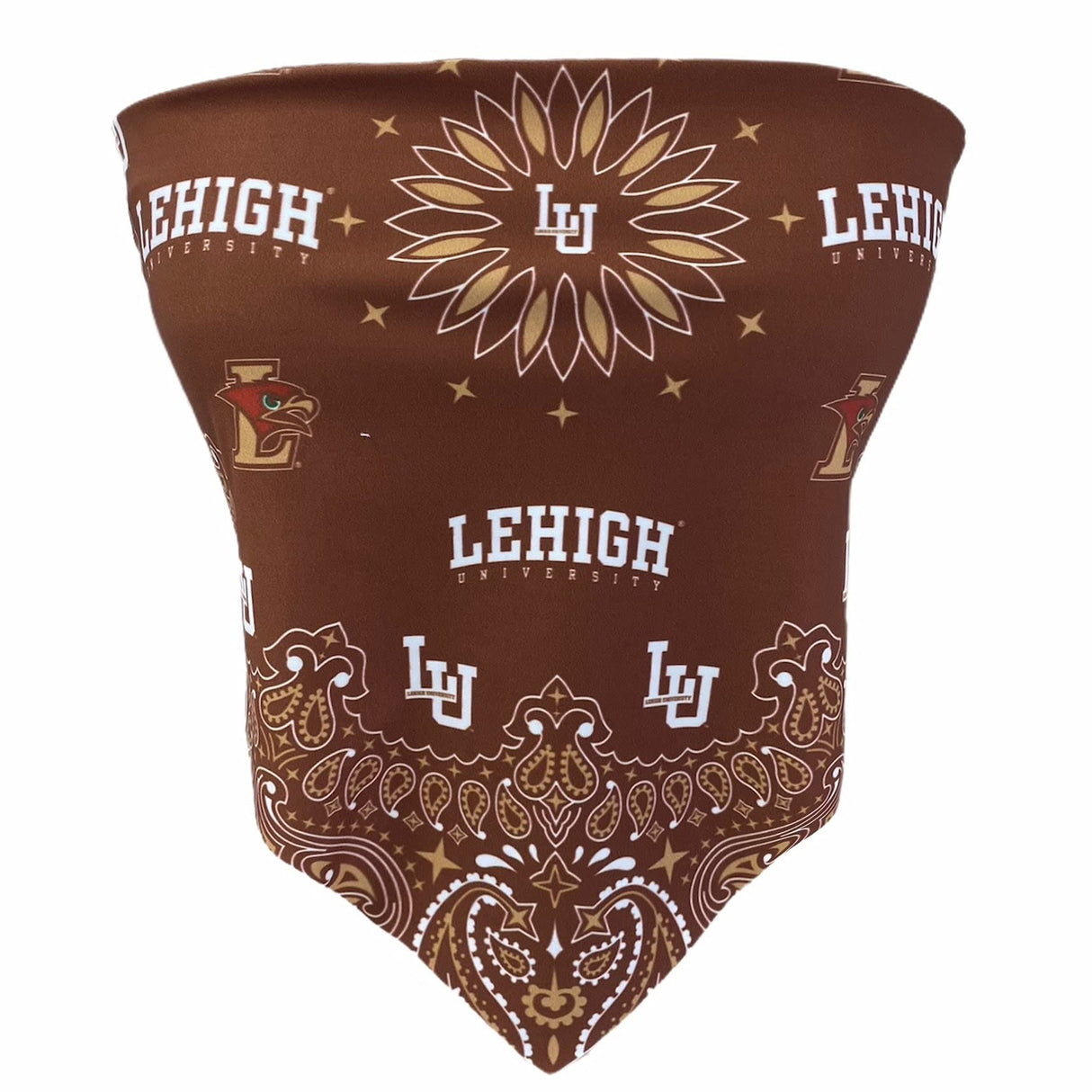 Lojobands Women's Bandana Top Tailgate Outfit College Tank Top Crop Top Made in USA One Size Fits Most