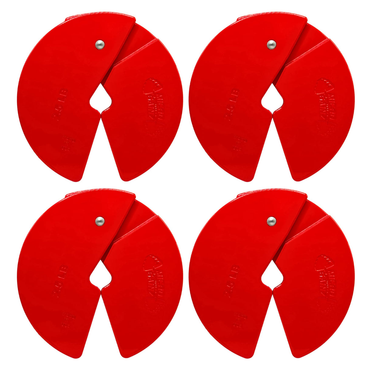 Micro Gainz Dumbbell Fractional 2.5 lb Weight Plate, Ideal for Micro Loading, (Choose Color) 4 Piece Fractional Weight Plates, Designed for Dumbbell Training, Made In USA