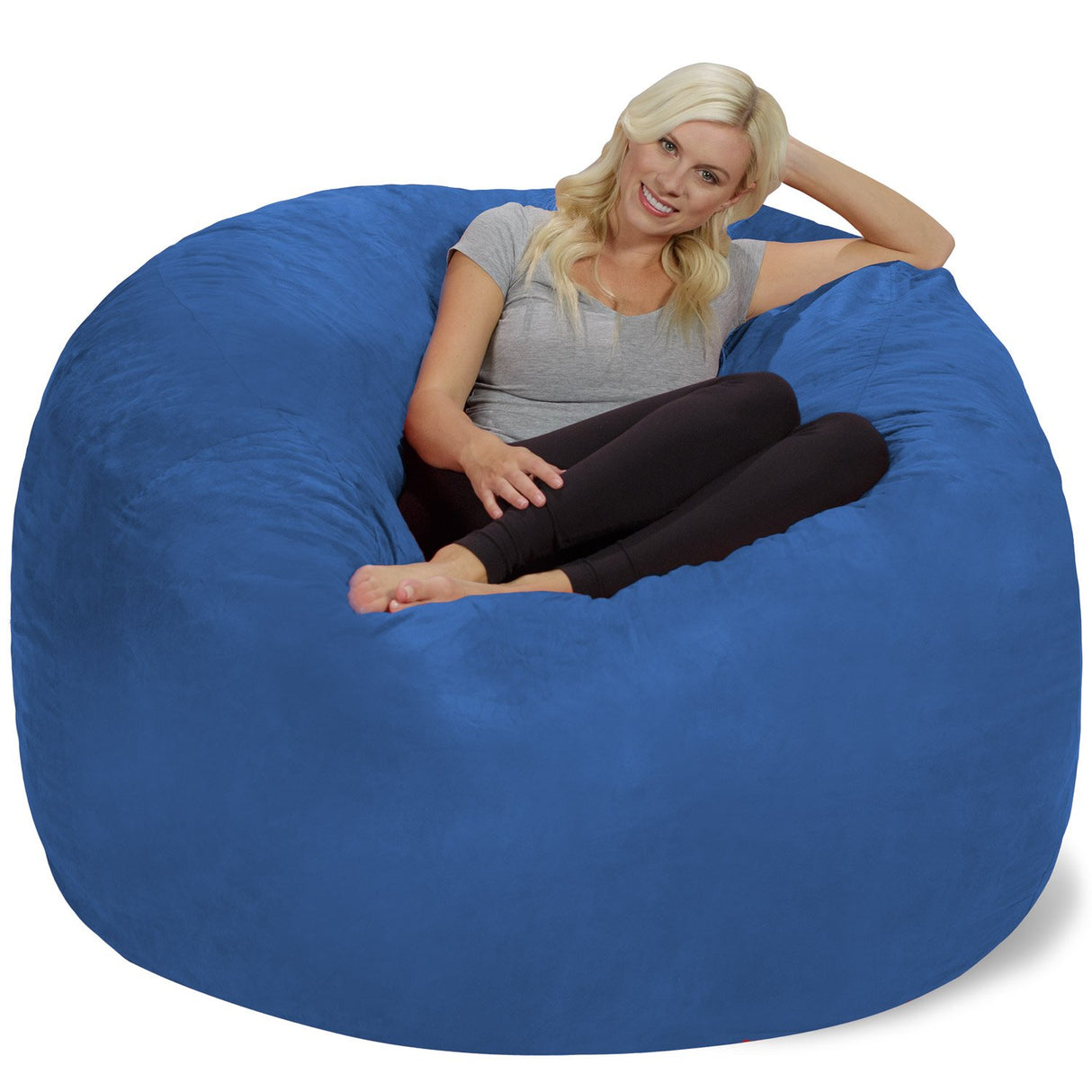 Chill Sack Bean Bag Chair: Giant 6' Memory Foam Furniture Bean Bag - Big Sofa with Soft Micro Fiber Cover, Charcoal