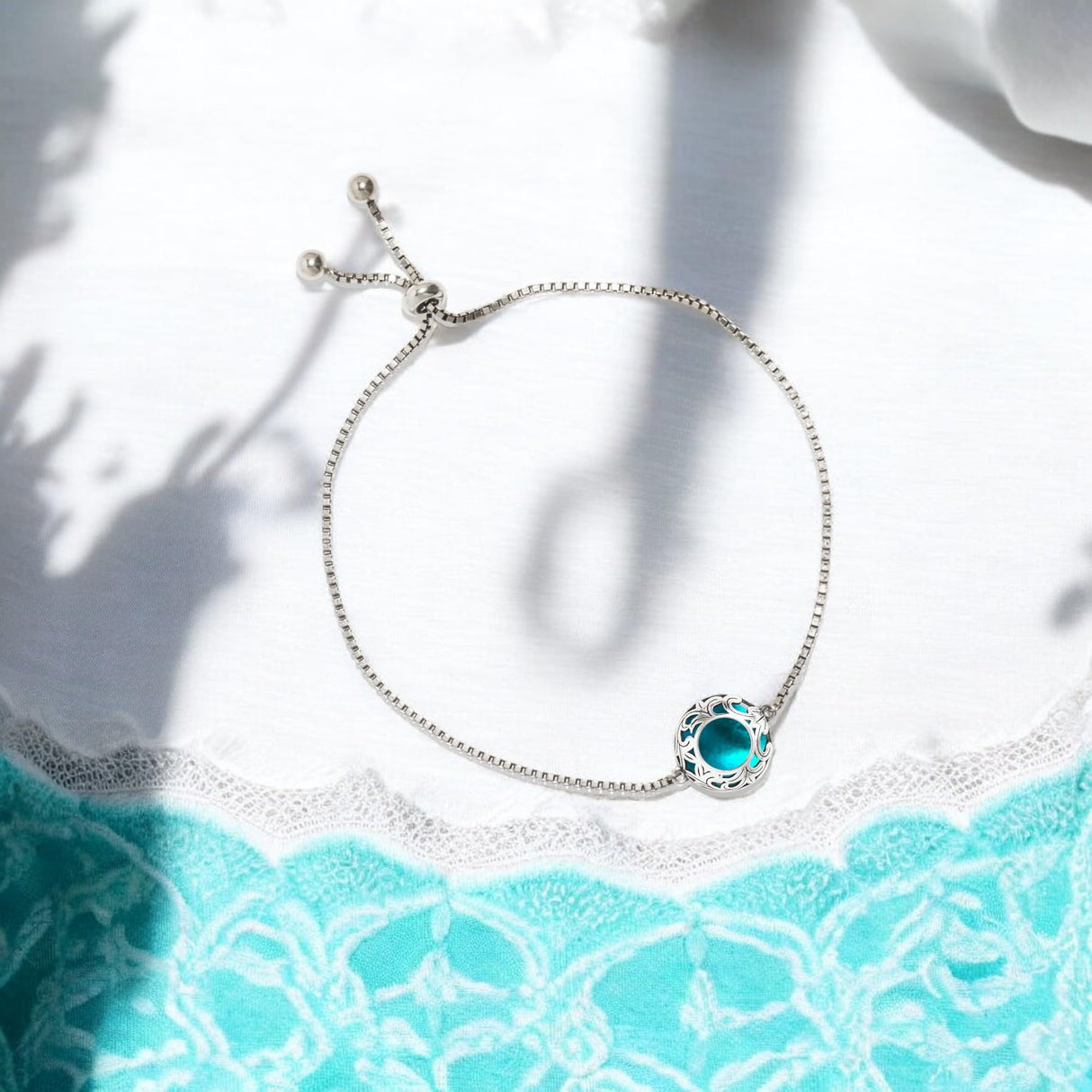 Bottled Up Designs Handmade Vintage Lace Adjustable Slider Bracelet, Recycled Glass, Sterling Silver, Eco Friendly, Made in USA, Birthday Gifts, Mothers Day, Women (Olive Wine Bottle)