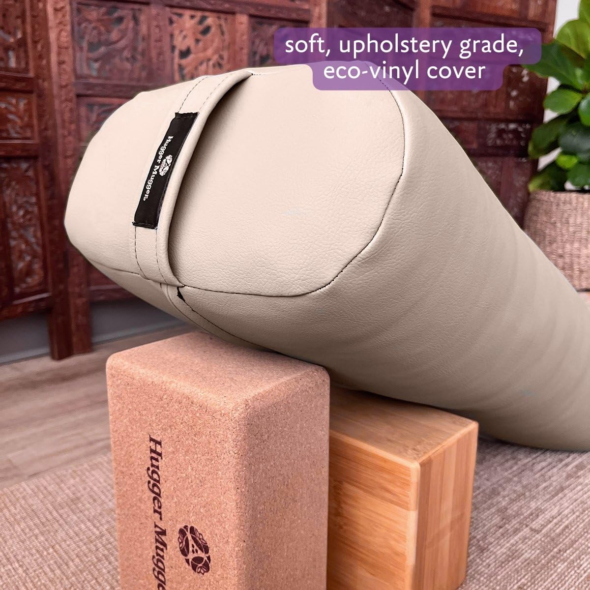 Hugger Mugger Standard Yoga Bolster - Firm, Supportive, Handmade, Durable