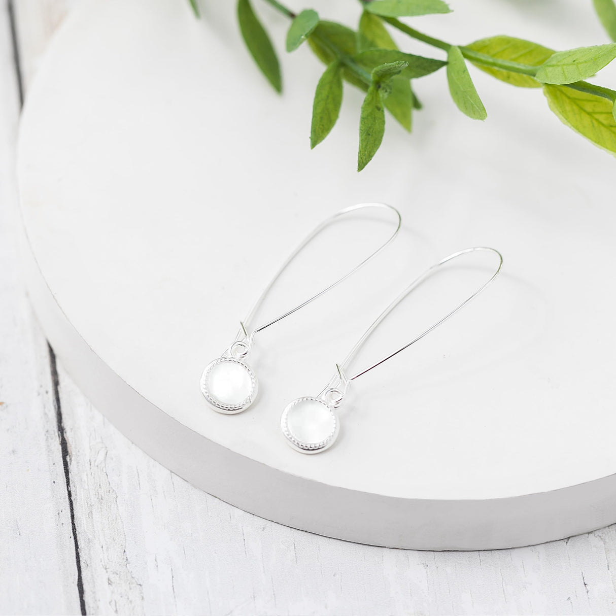 Bottled Up Designs Handmade Recycled Vintage Olive Green Wine Bottle Long Drop Charm Earrings