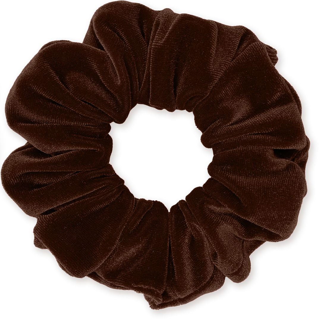 Velvet Scrunchies Premium Plush Soft Ponytail Holder Made in the USA Black