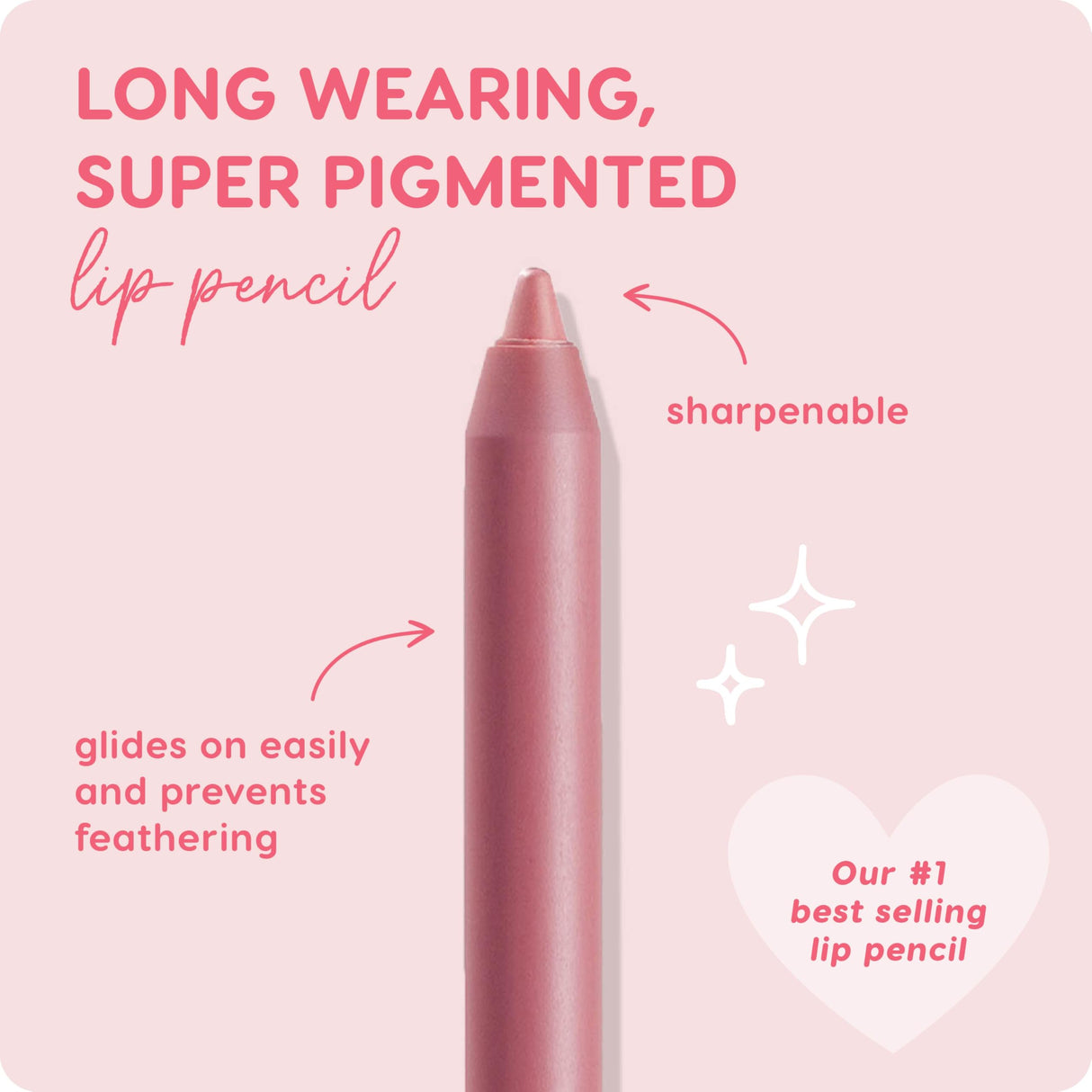 Colourpop Lippie Lip Pencil - High-Pigment, Long-Lasting Lip Liner - Sharpenable Lip Liner Pencil for High-Impact Lip Color - Vegan, Cream Formula with Precise Application - BFF 2 (0.04 oz)