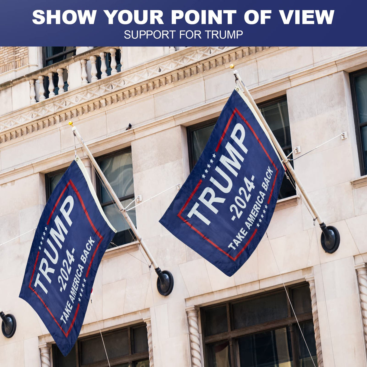 TRUMP 2024 Flag 3x5 outdoor made in usa Double Sided 3ply Make America Great Again Heavy Duty PresidentTrump Flags 2024 for Indoor Outdoor Decorations