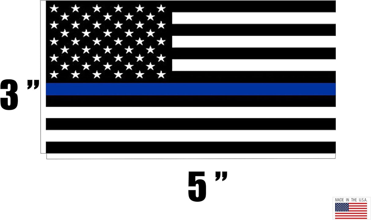 Rogue River Tactical Tattered Thin Blue Line Old Fashioned Whiskey Glass Drinking Cup And Three Blue Line USA Flag Sticker Gift Set Bundle For Police Officer Law Enforcement Combo