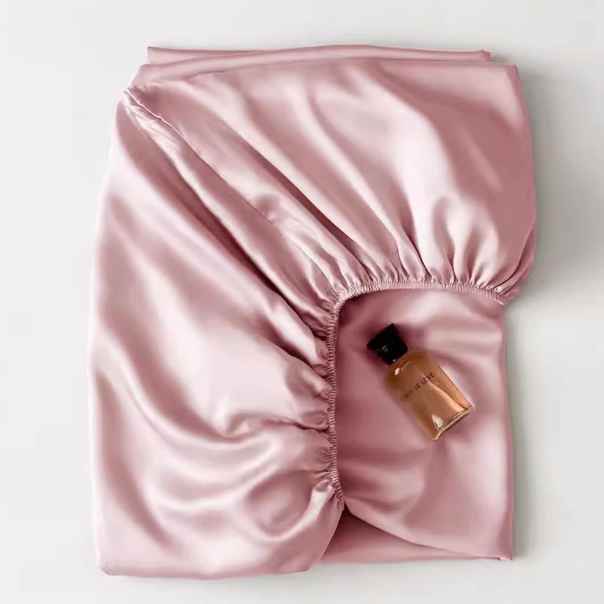 100% Mulberry Silk Fitted Sheet with Deep Pocket Made in USA, Real 22 Momme Silk Bed Sheets, 6A Grade Pure Silk, Hypoallergenic (Gray, Queen)