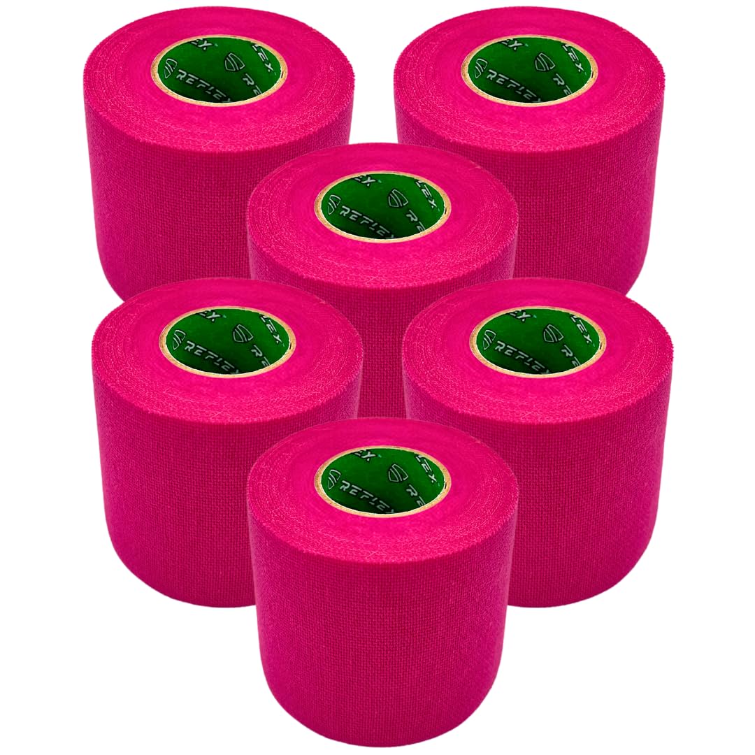 Shield Reflex | Stretch Athletic Tape, Tear by Hand, Made in USA, Thin, Flexible, Elastic Sports Tape, Spatting Football Tape 6 Pack (Midnight Blue, 2 Inch)