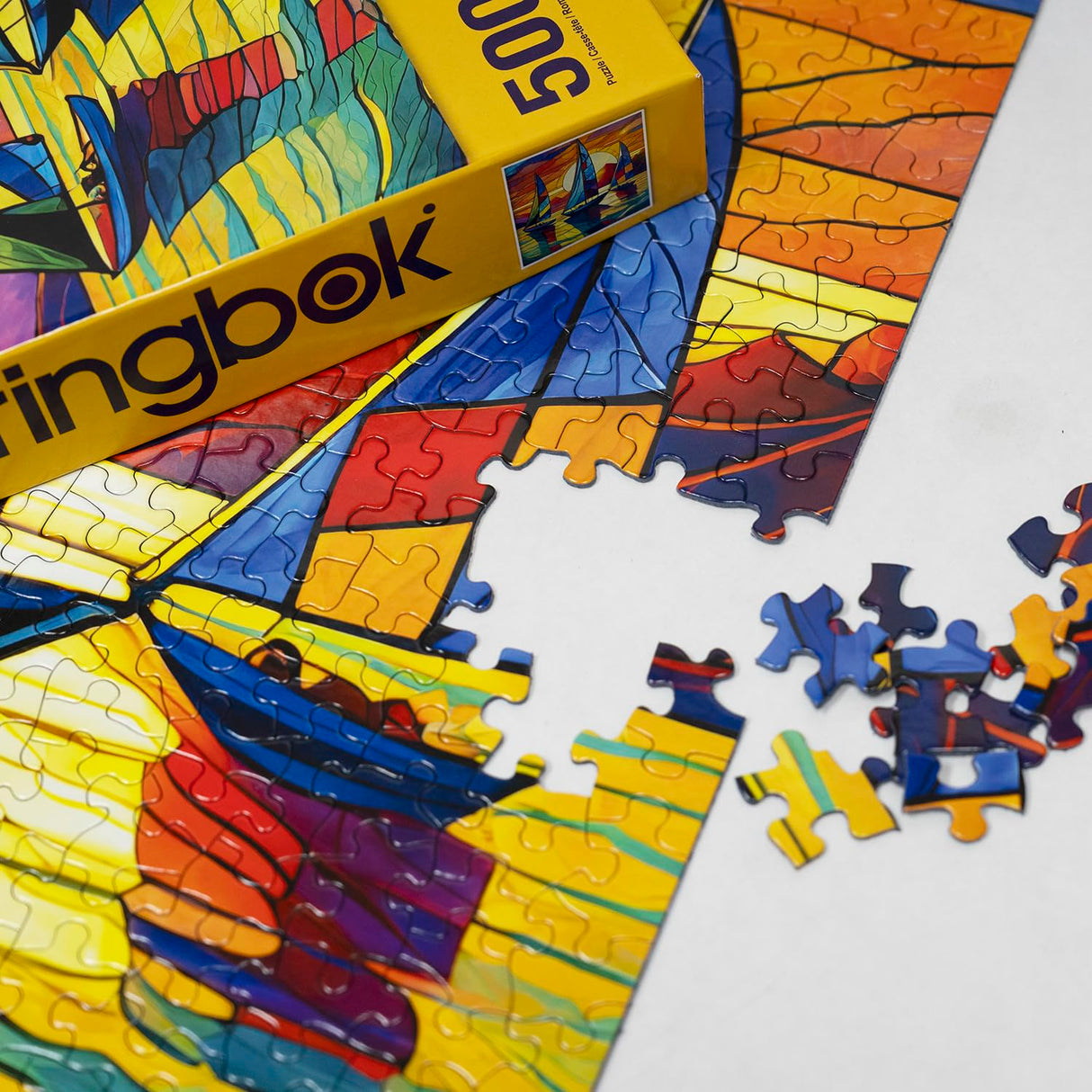 Springbok's Sunset Sailing 500 Piece Jigsaw Puzzle for Adults-Unique Cut Pieces- Made in USA