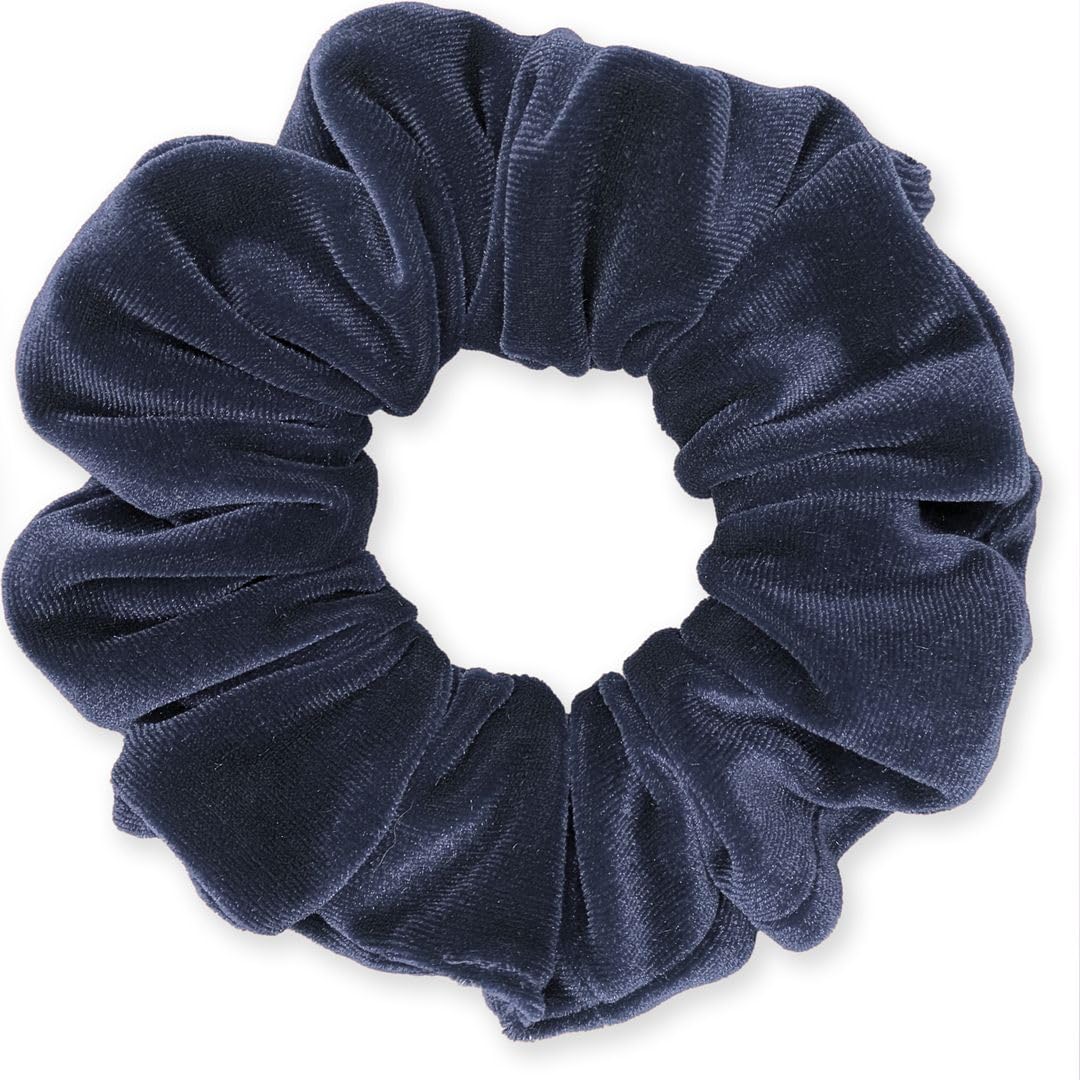 Velvet Scrunchies Premium Plush Soft Ponytail Holder Made in the USA Black