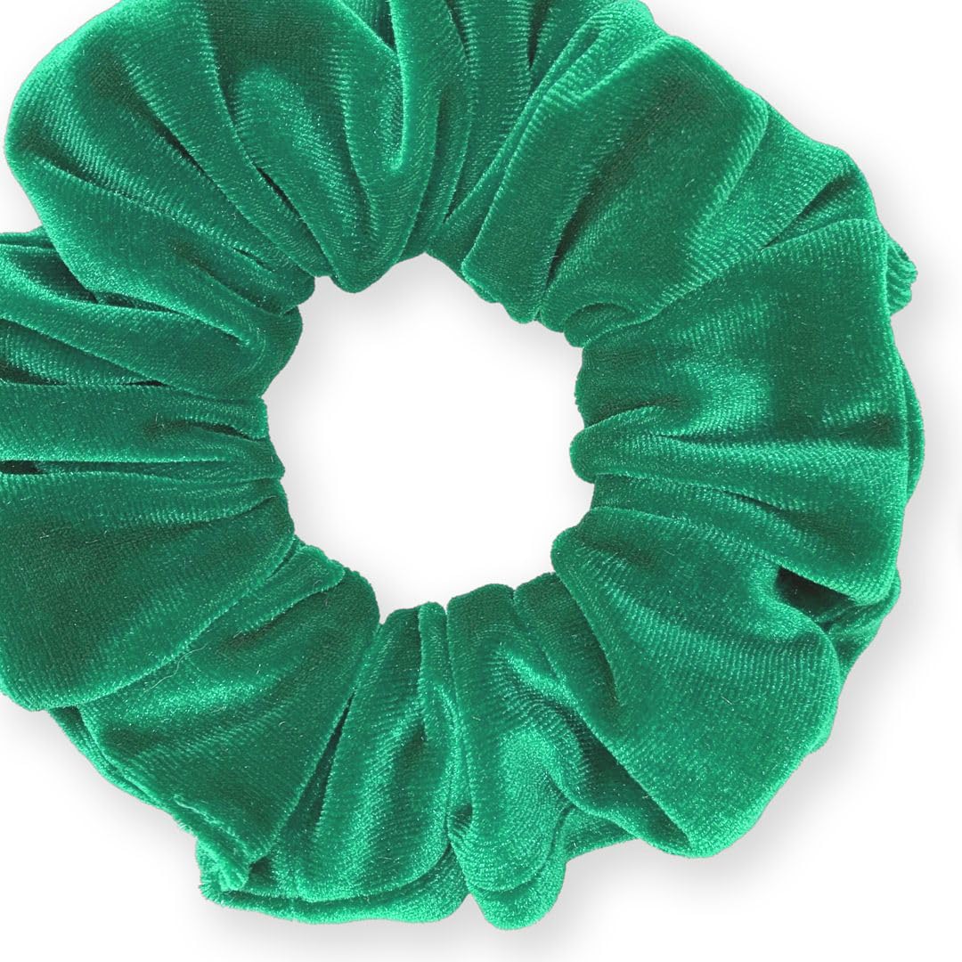 Velvet Scrunchies Premium Plush Soft Ponytail Holder Made in the USA Black