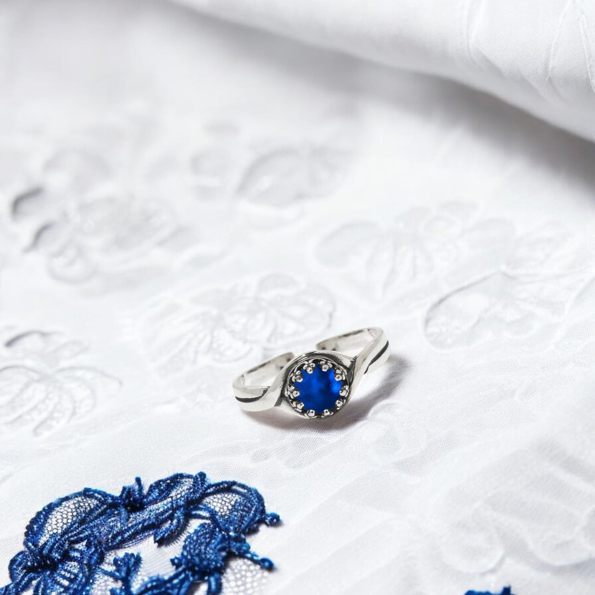 Bottled Up Designs Handmade Primitive Twist Adjustable Ring, Recycled Mason Jar, Sterling Silver, Eco Friendly, Made in USA, Birthday Gift, Mothers Day, Anniversary (Mason Jar Aqua)