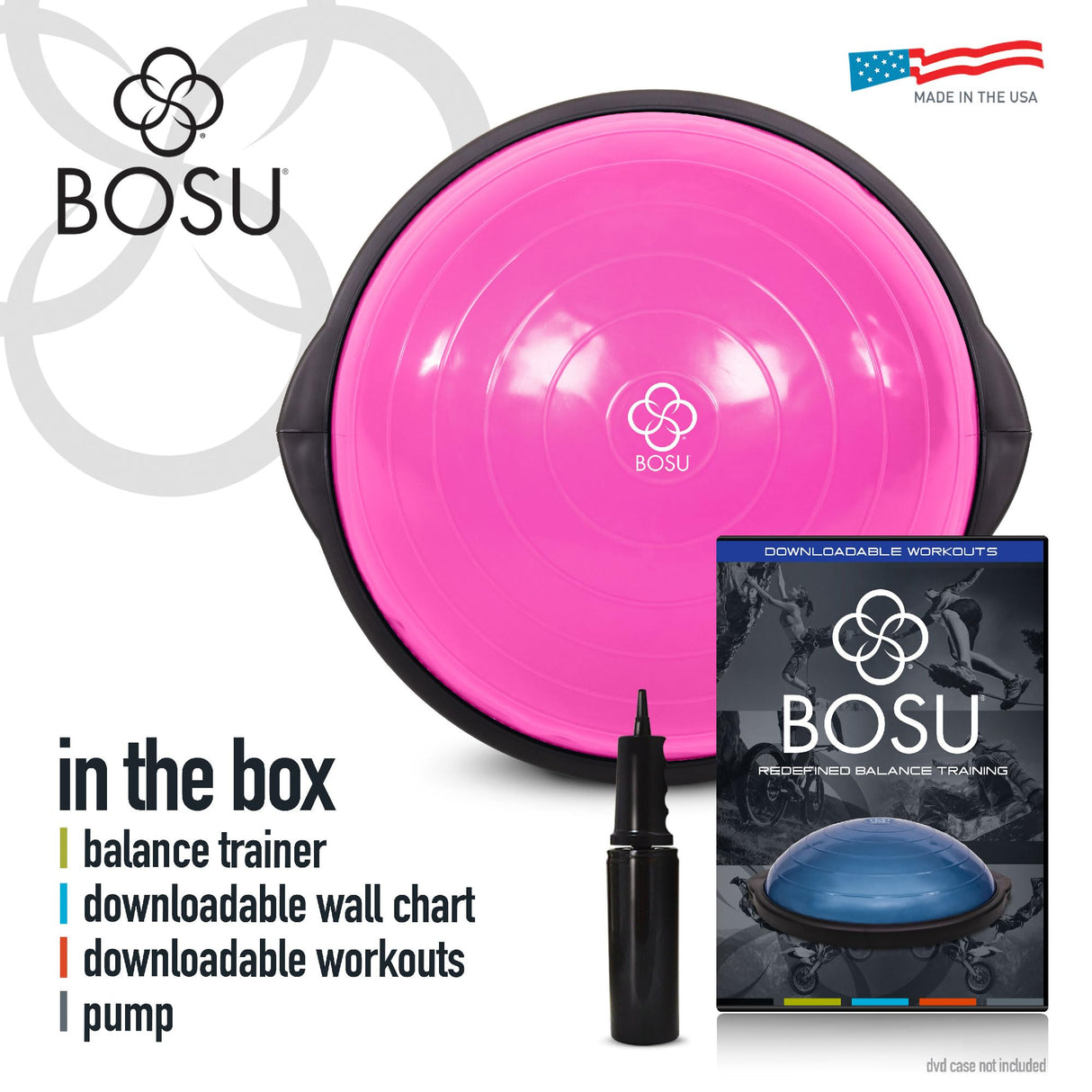 BOSU Sport Balance Trainer, Travel Size Allows for Easy Transportation and Storage, 50cm,