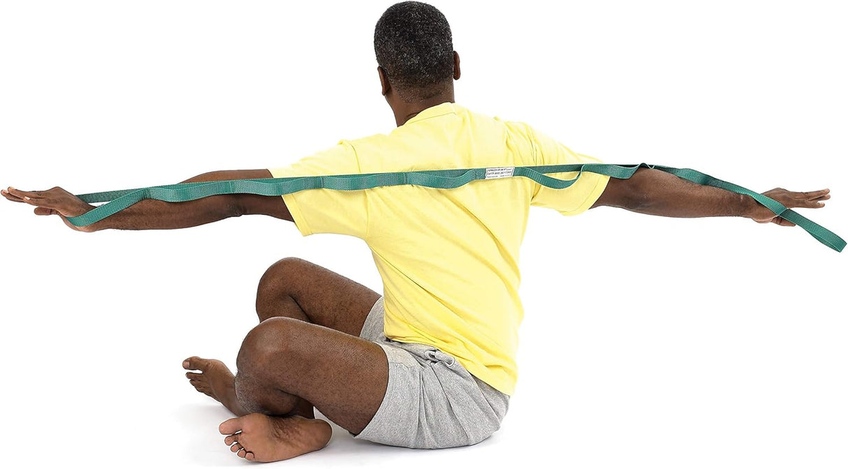 OPTP The Original Stretch Out Strap with Exercise Pilates Essentials Book, USA Made Top Choice Stretch Out Straps for Physical Therapy, Pilates Stretching Strap or Knee Therapy Strap