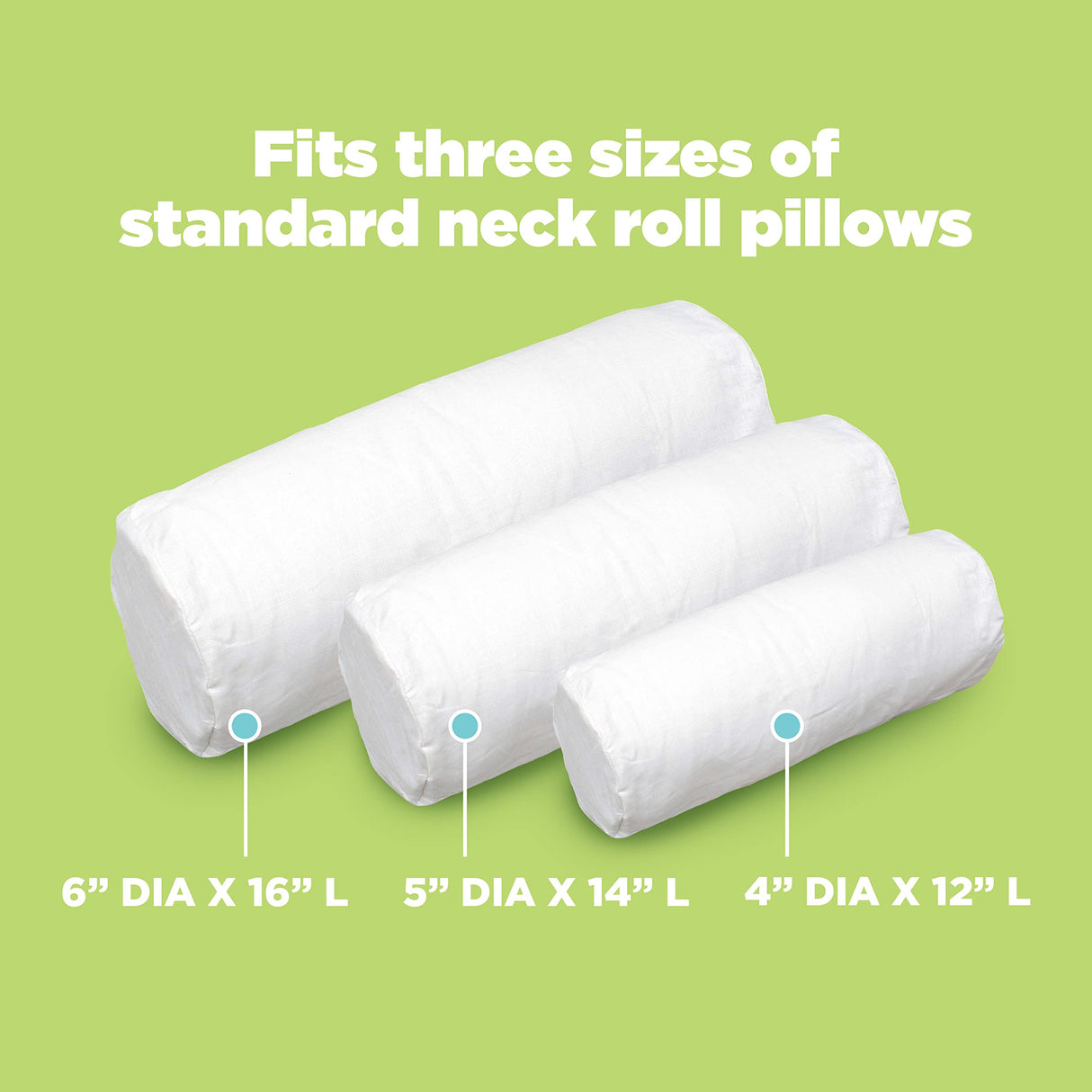 Bean Products Neck Roll Pillowcases | Cotton, 10 oz. Heavy Duty | Navy (6" x 16")