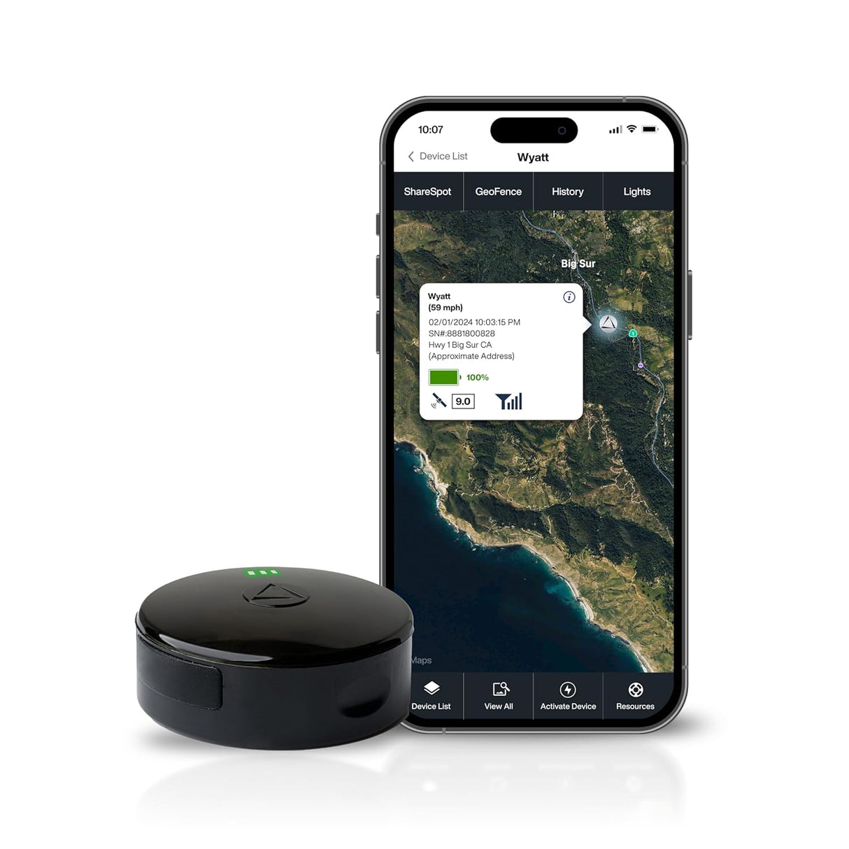 LandAirSea 54 GPS Tracker & Waterproof Hardwire Power Adapter - Global Tracking - Subscription is Required