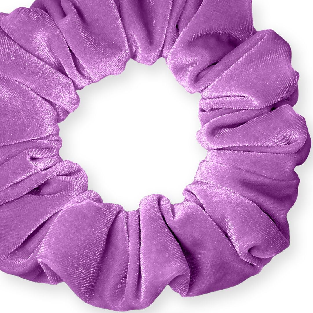 Velvet Scrunchies Jumbo Size Plush Big Ponytail Holders Thick Braided Locked Hair Big Made in the USA Green Pine