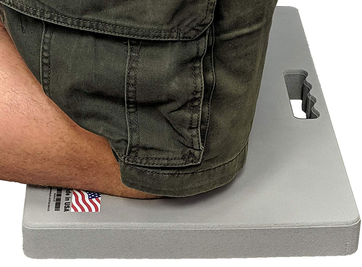 Kneeling Pad - Made in The USA - Firm, Durable and Thick Garden or Mechanics Foam Kneeling Pad, Great for Use Around The House, Garden, Job or Shop(17.5” x 8.0” x 1.5”, Gray)