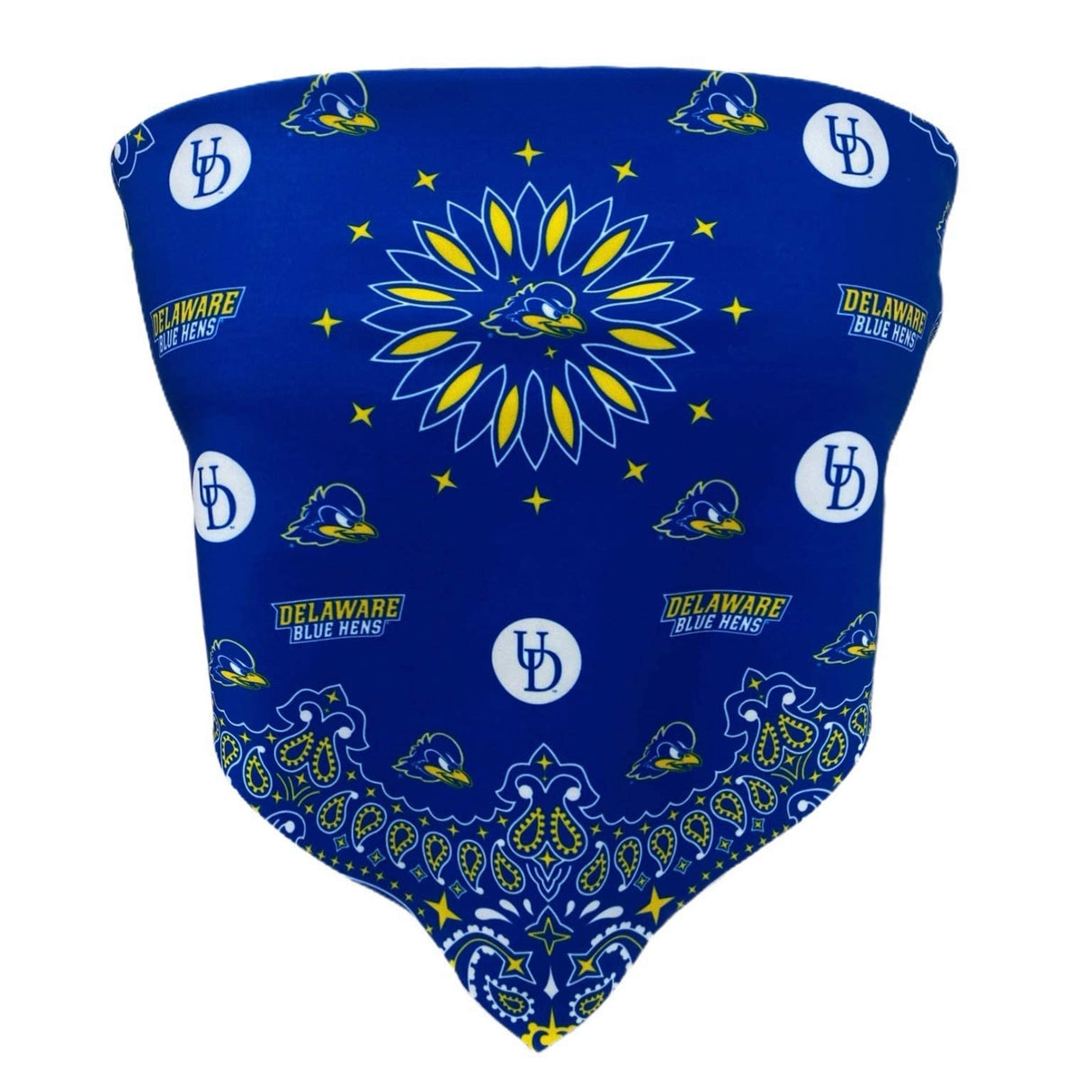 Lojobands Women's Bandana Top Tailgate Outfit College Tank Top Crop Top Made in USA One Size Fits Most