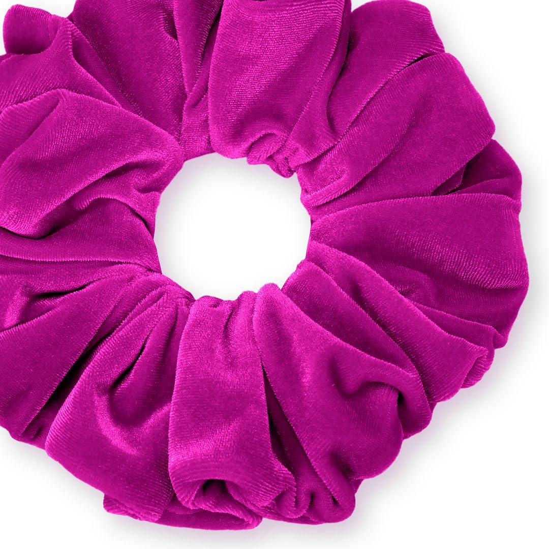 Velvet Scrunchies King Size Leopard XXL Plush Ponytail Holders Oversized Big Made in the USA