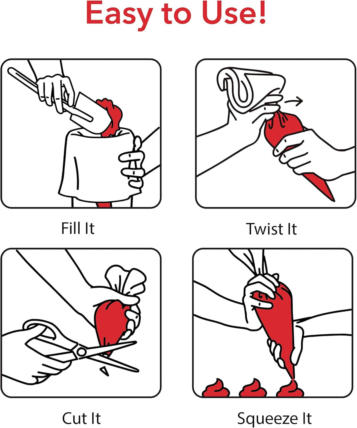 Ann Clark Piping Bags Disposable 11" Cookie and Cake Decorating Bags 48 Count