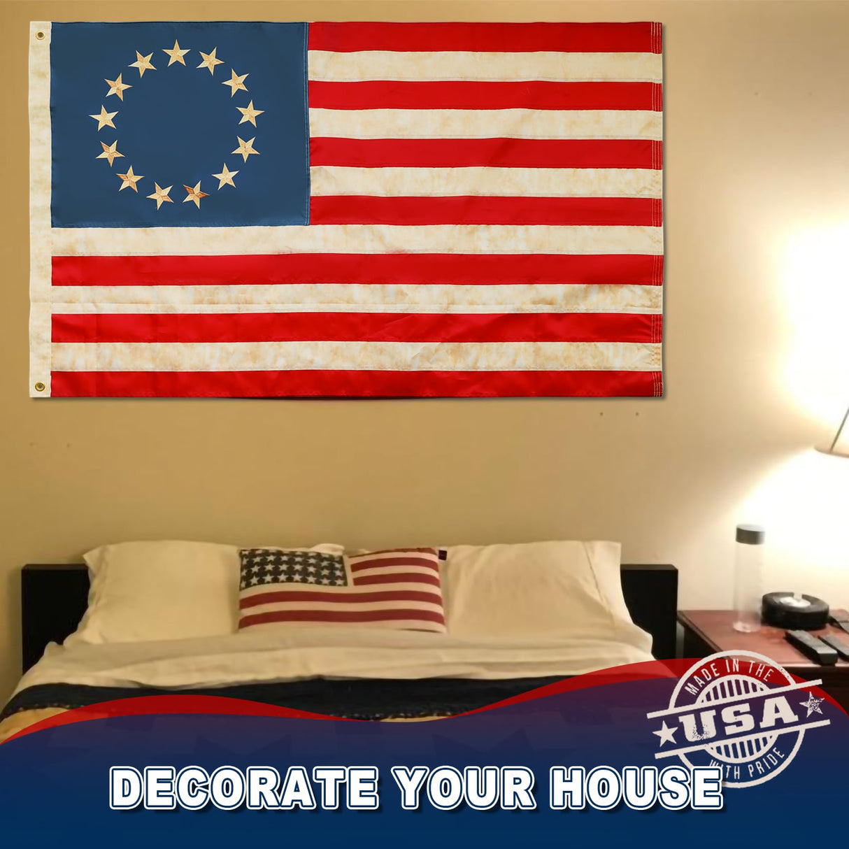 100% Made in USA American Flags 3x5 Ft Outside,American Flag Outdoor Heavy Duty,Us Flag 3x5 Longest Lasting Usa Flag, Built For Outdoor Use,(100% In Usa)
