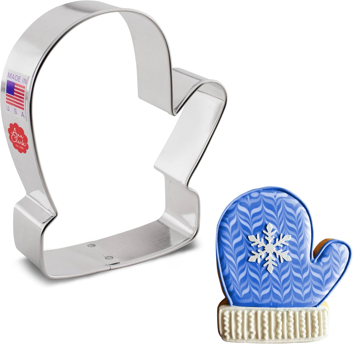 Winter Mitten Cookie Cutter 4" Made in USA by Ann Clark