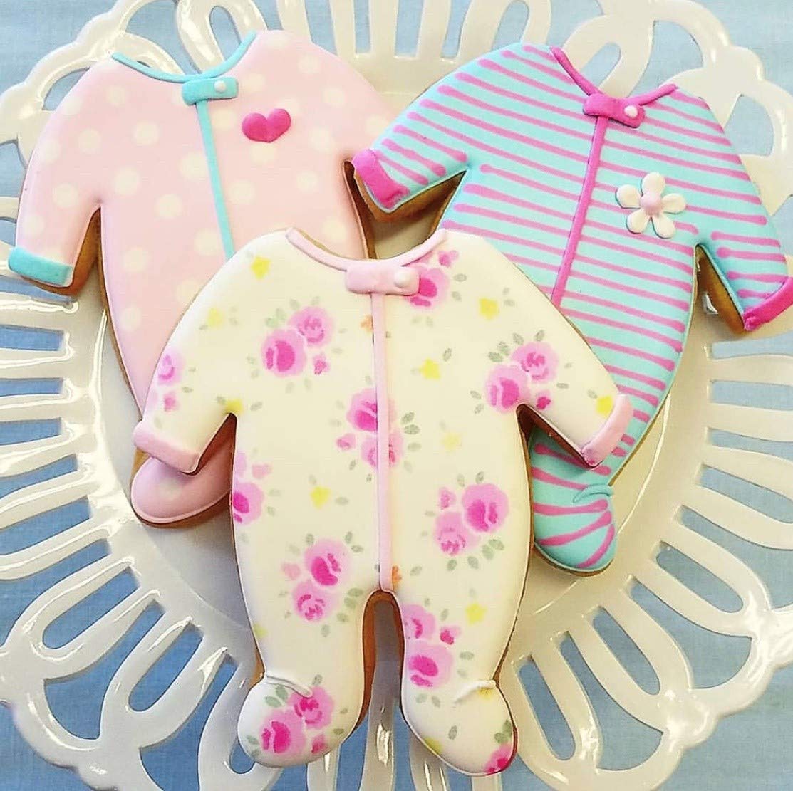 Baby Footie Pajamas/PJs Cookie Cutter, 4.5" Made in USA by Ann Clark