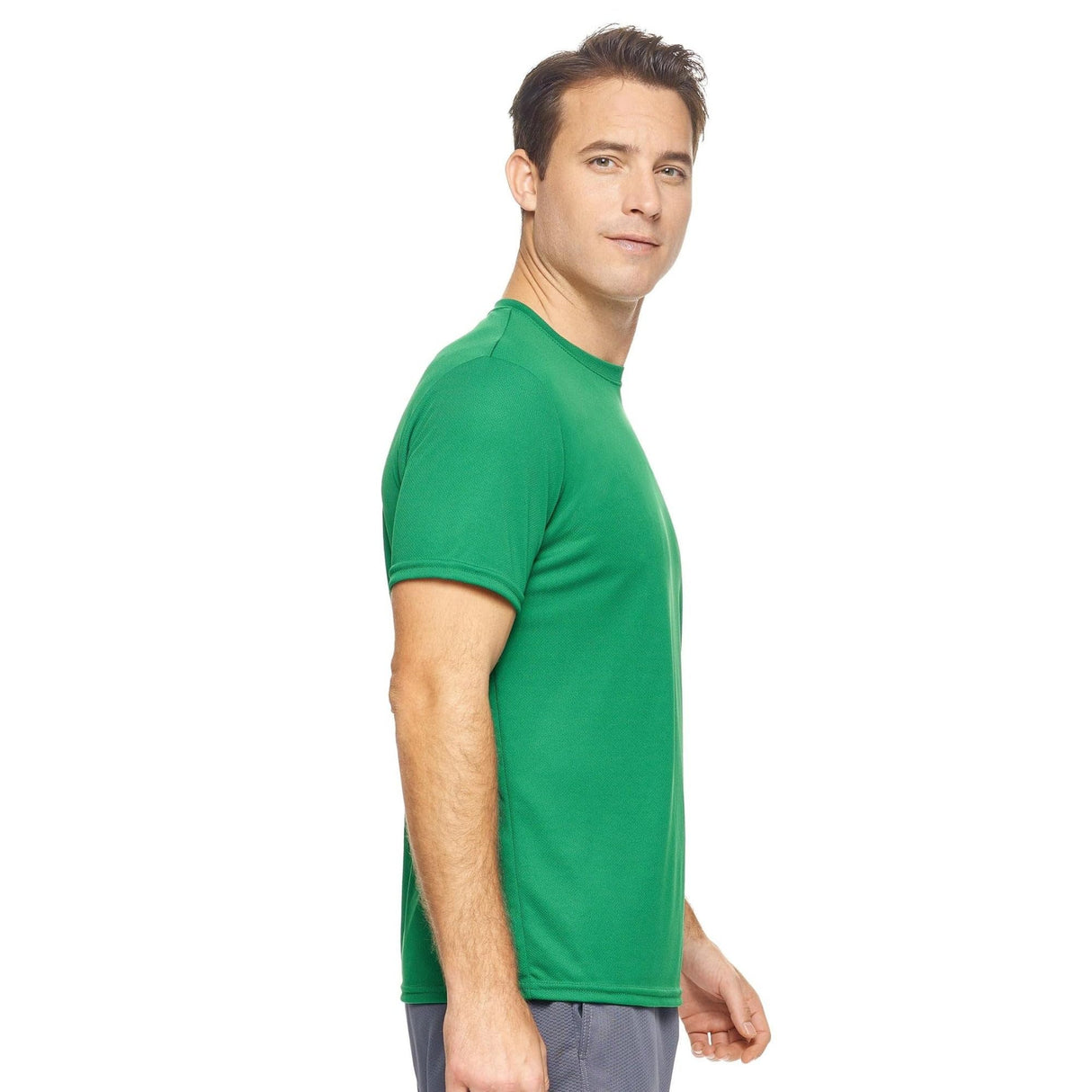 Expert Brand USA-Made Men's Oxymesh Crewneck Short Sleeve Active T-Shirt for Sports Hiking Running Gym