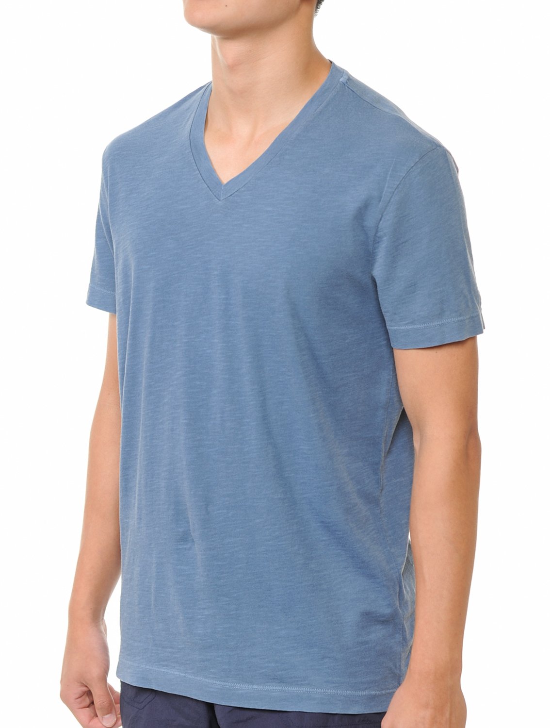 YURO-K Men's Short Sleeve V-Neck T-Shirt Premium Cotton Classic Short Sleeve V-Neck T-Shirt