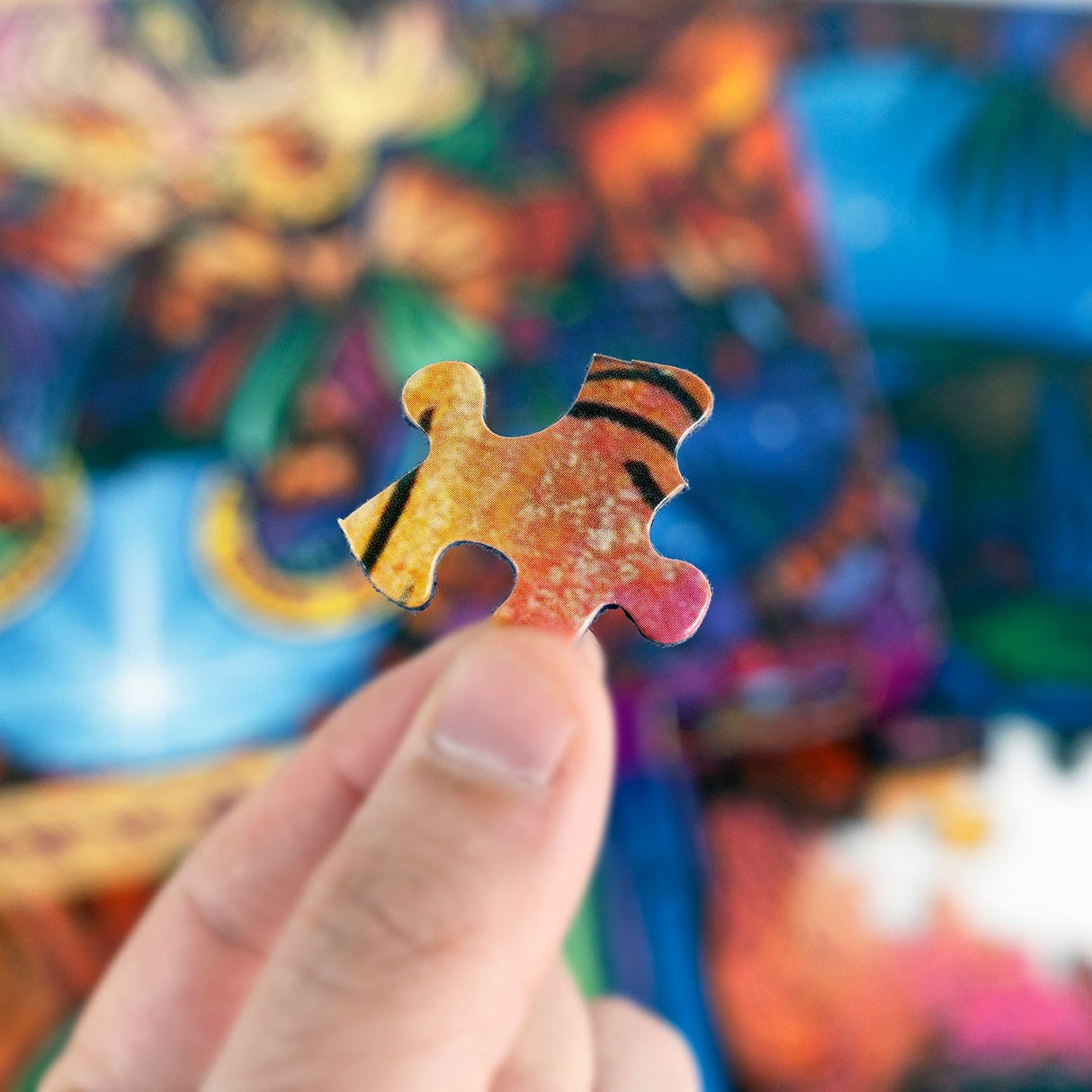 Springbok's Stained Glass Nativity 500 Piece Jigsaw Puzzle Features a Mosaic Interpretation of The Nativity by Artist Lew Johnson