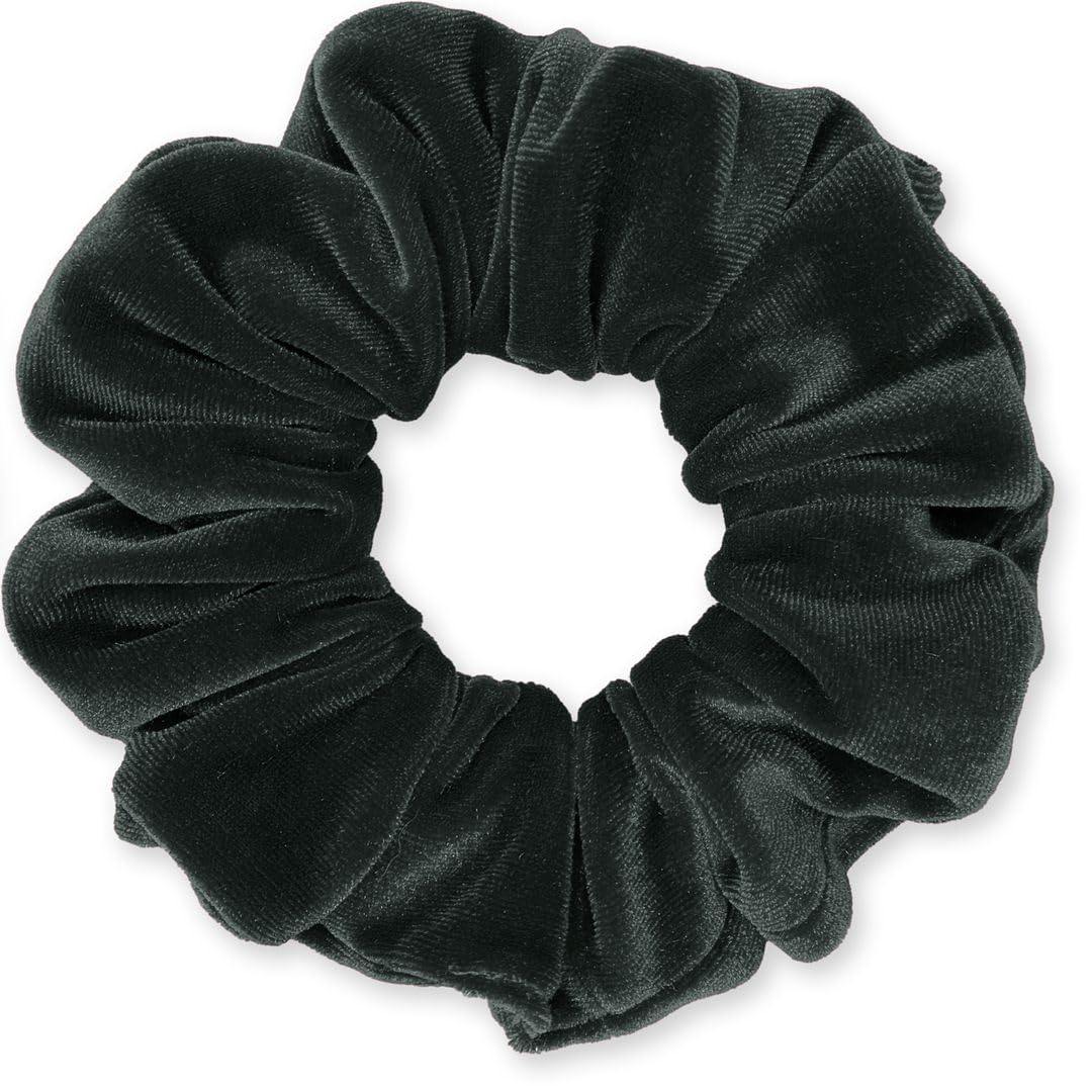 Velvet Scrunchies 3-Pack Gift Set Premium Plush Ponytail Holder Made in the USA Burgundy Forest Black