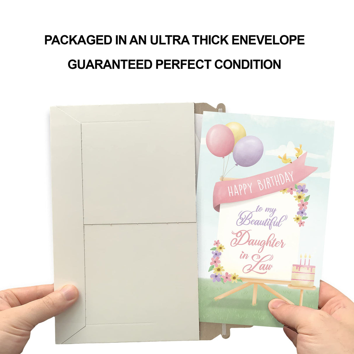 Prime Greetings Friend Birthday Card, Made in America, Eco-Friendly, Thick Card Stock with Premium Envelope 5in x 7.75in, Packaged in Protective Mailer