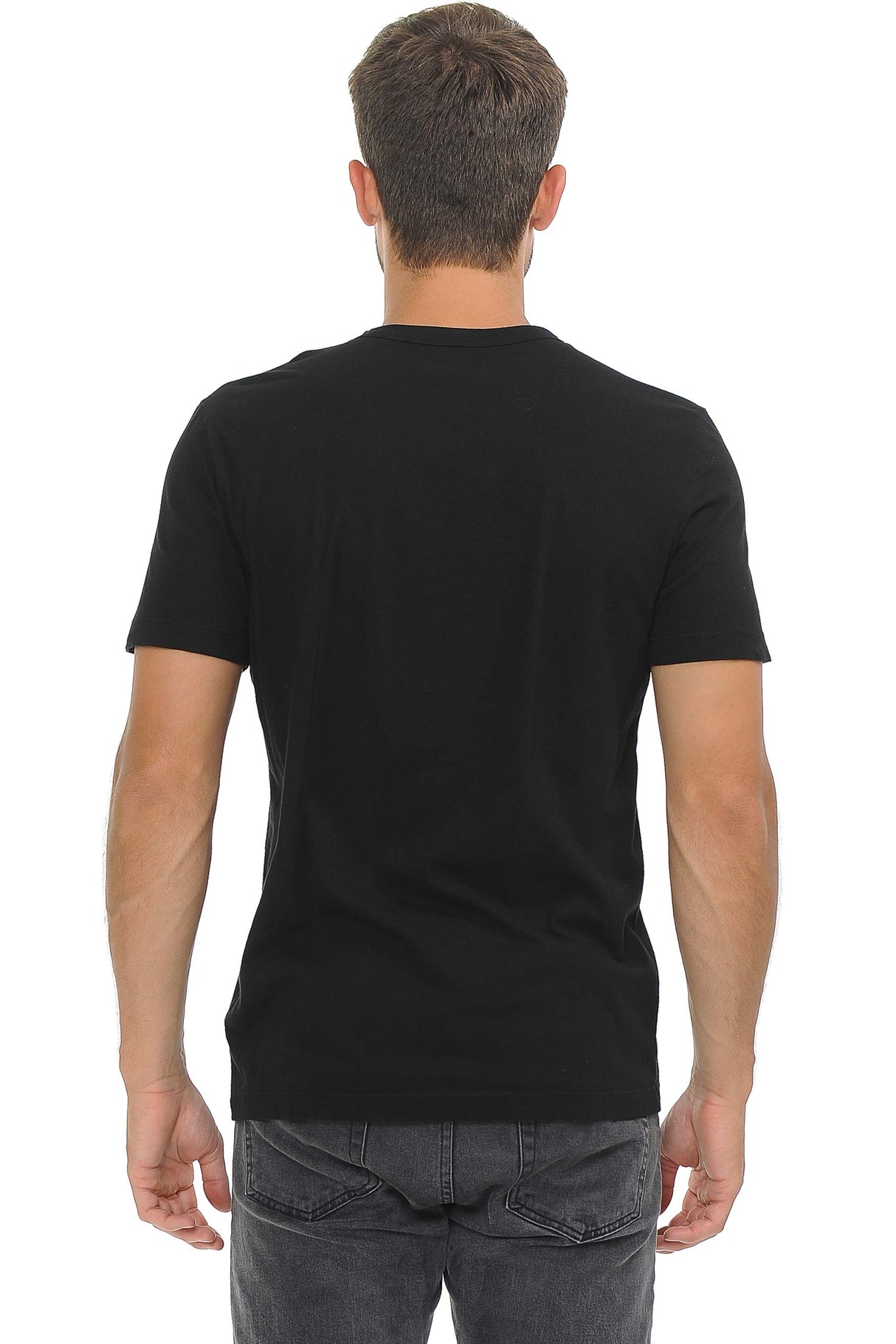 YURO-K Men's Premium Binded Neck Cotton Classic Short Sleeve Crew T-Shirt