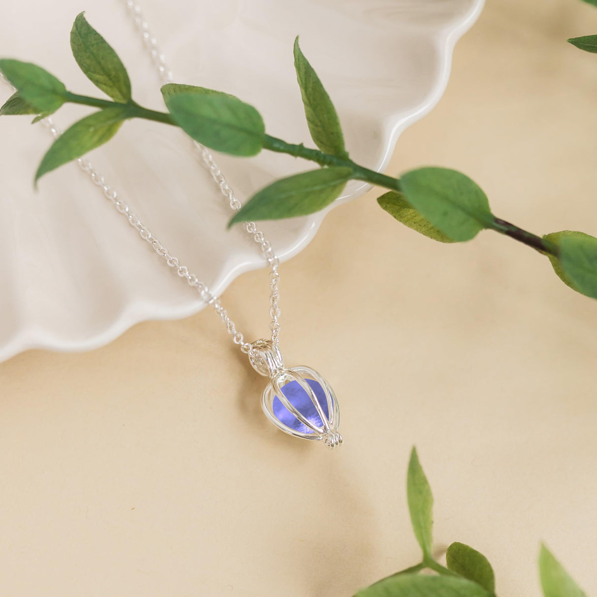 Bottled Up Designs Handmade DropNecklace, Recycled Antique Bottles, Made in USA, Birthday Gifts, Mothers Day, Women, Anniversary (Cobalt 1960s Skin Cream Jar)