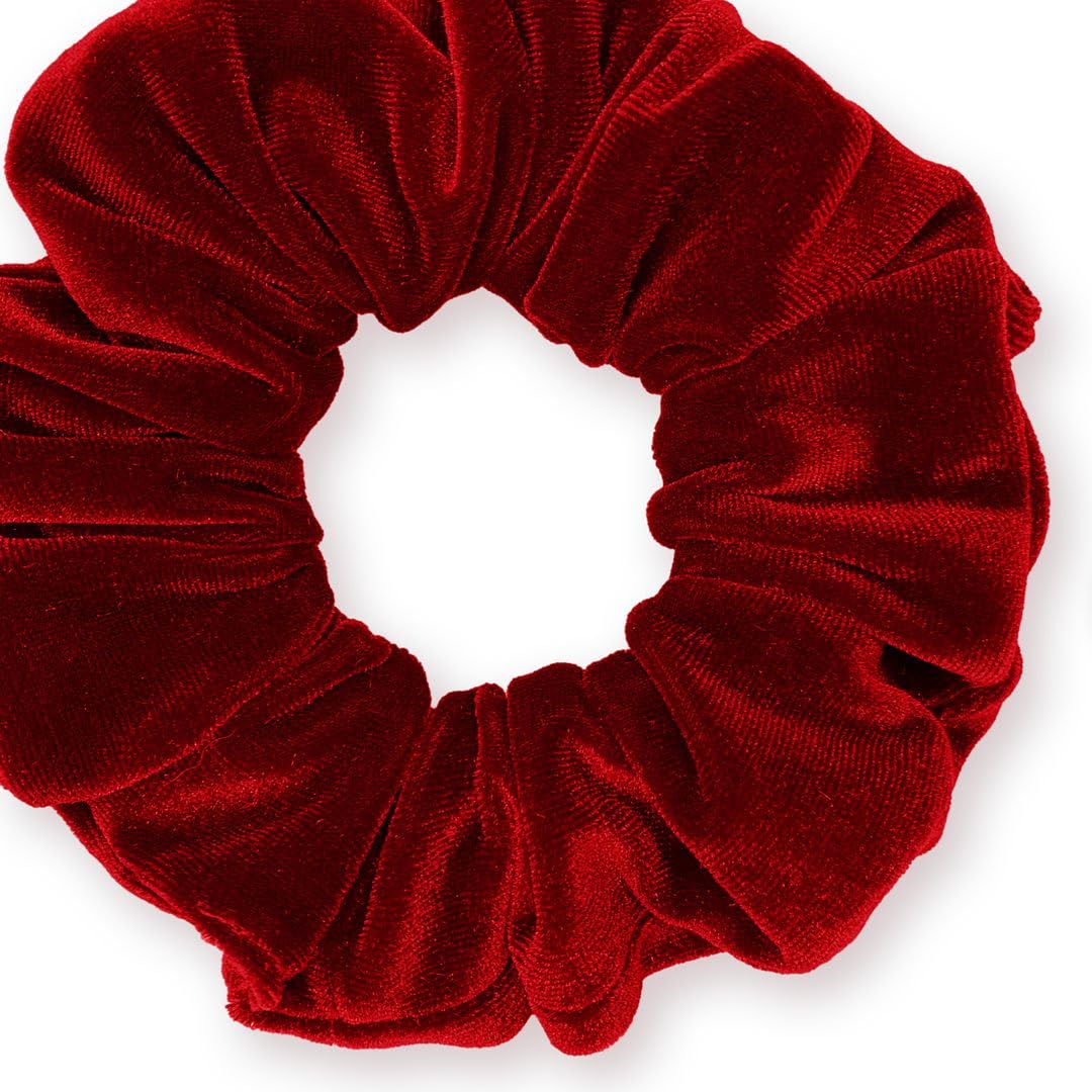 Velvet Scrunchies Premium Plush Soft Ponytail Holder Made in the USA Black