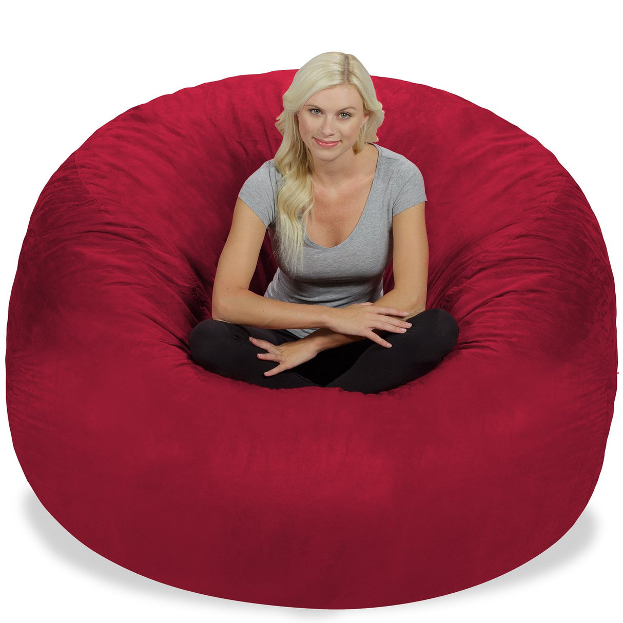 Chill Sack Bean Bag Chair: Giant 6' Memory Foam Furniture Bean Bag - Big Sofa with Soft Micro Fiber Cover, Charcoal