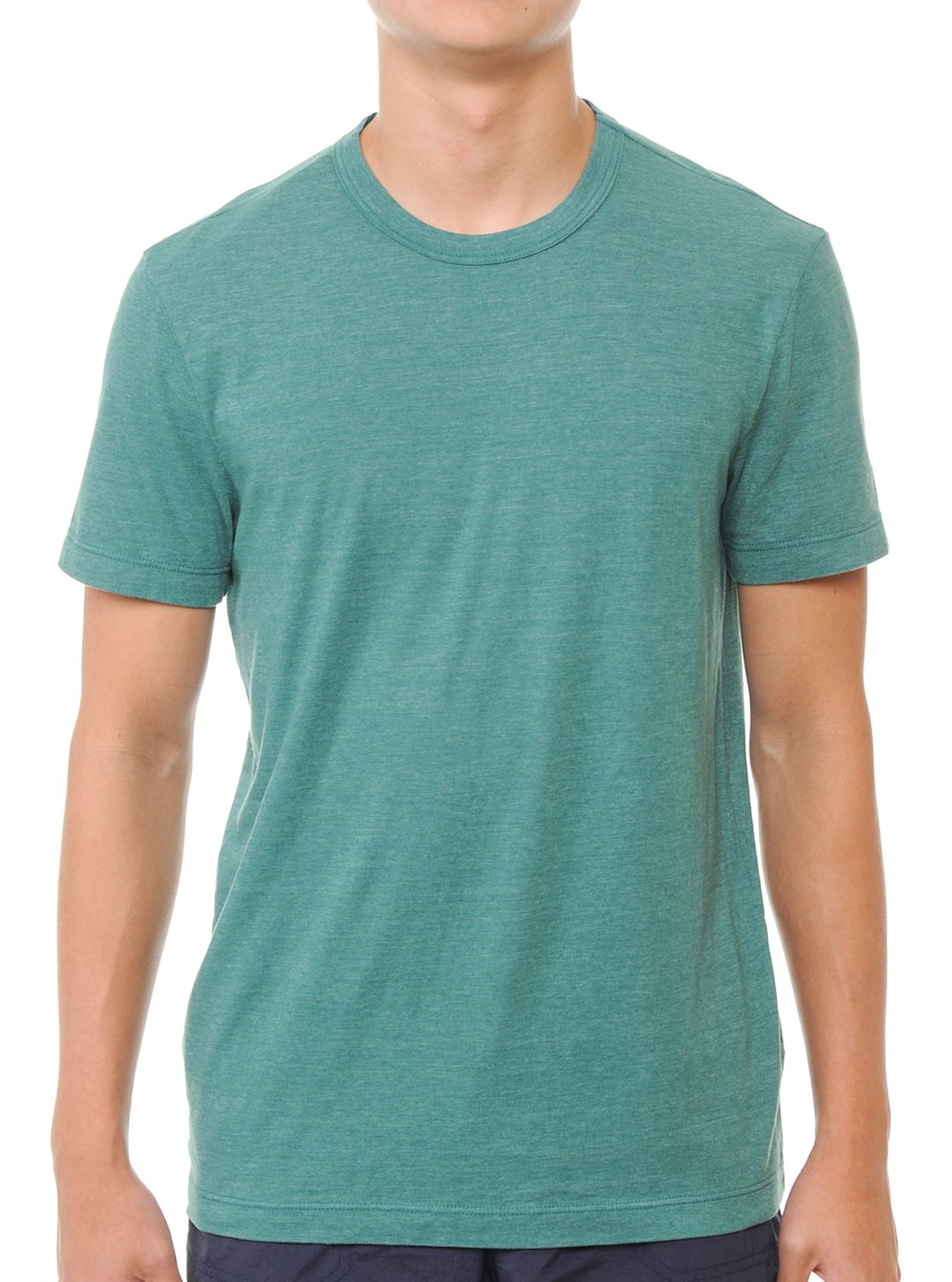 YURO-K Men's Premium Binded Neck Cotton Classic Short Sleeve Crew T-Shirt