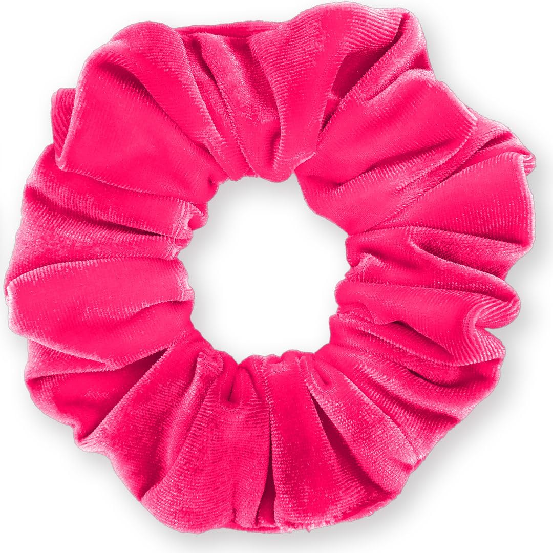 Velvet Scrunchies Premium Plush Soft Ponytail Holder Made in the USA Black