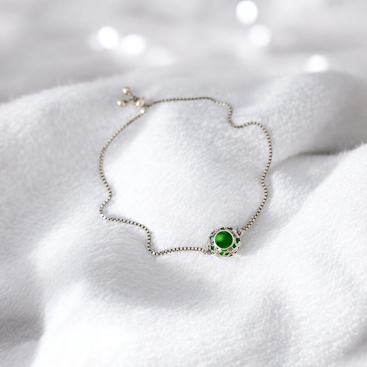 Bottled Up Designs Handmade Vintage Lace Adjustable Slider Bracelet, Recycled Glass, Sterling Silver, Eco Friendly, Made in USA, Birthday Gifts, Mothers Day, Women (Olive Wine Bottle)