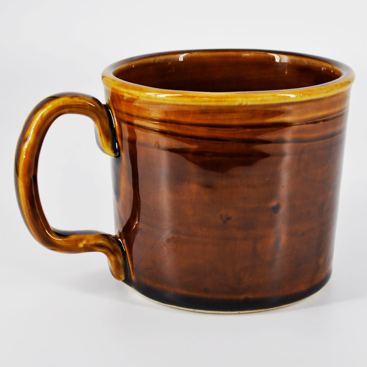 Handmade Ceramic Coffee Mug - Brown Swirl 14oz