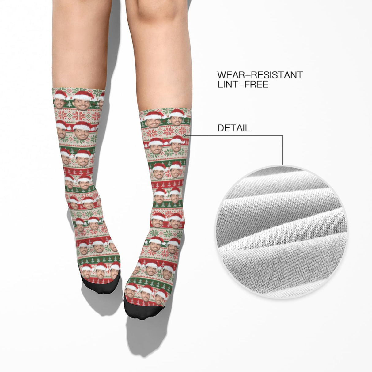 Custom Socks with Picture:Made in USA,Customized Face Socks,Personalized Socks Memorial Gift for Men Women Kid