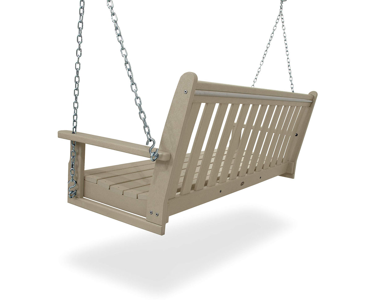 POLYWOOD GNS60BL Vineyard 60" Outdoor Swing, Black